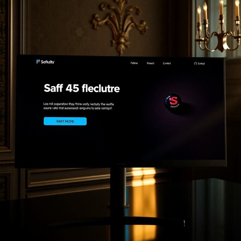 SaaS landing page v tmavém režimu s azurovým CTA tlačítkem